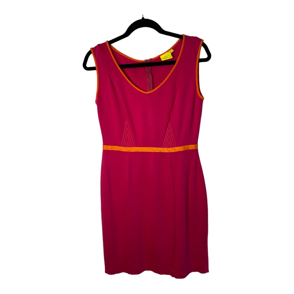 AYSHA Pink and Orange V Neck Dress Women’s Size 6